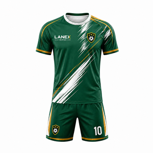 Conjunto de Uniforme de Fútbol de Alta Calidad para Hombre, Camisetas y Pantalones Cortos Personalizados para Equipo, Tela Resistente con Ajuste Cómodo para Entrenamiento y Partido - Product Image 1