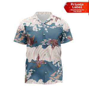 Camiseta Hawaiana Personalizada con Estampado a Medida, de Manga Corta con Botones, para Verano, de Secado Rápido, para Playa o Natación, con Impresión de Marca Personalizada - Product Image 1