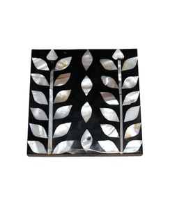 Style arabe personnaliser vadrouille incrustation thé sous-verre tapis et tampons vaisselle décoration de Table sous-verre en résine personnalisé marbre sous-verres tapis - Product Image 1