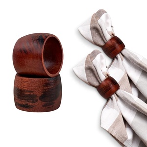 Modern Luxury Designer Wooden Napkin Rings Weddings Dinner Festive Occasion Customized Handcrafted Durable Eco-Friendly Tabletop - Product Image 4