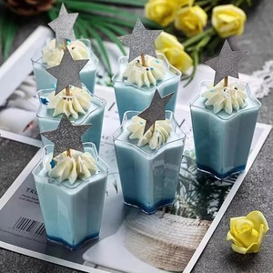 Premium Mini Dessert Shot Cups for Mousse Parfait Pudding <b>Jelly</b> & Party Desserts 70ml <b>Clear</b> Star Shape Plastic Dessert Cups 2026 - Product Image 1