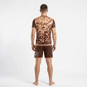 Nouvel ensemble maillot de football unisexe personnalisé avec logo, respirant, séchage rapide, tenue d'équipe personnalisée avec nom, y compris short, 100% coton - Product Image 6