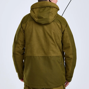 Chaqueta de Caza Transpirable con Capucha y Cremallera Completa para Hombre, Color Sólido, Cortavientos para Exteriores - Product Image 2