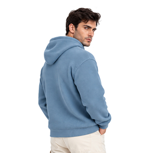 <b>Mens</b> Waffle Knit Hoodie Long Sleeve Casual <b>Thermal</b> Pullover Winter Streetwear Sports Custom Hooded Sweatshirt Wholesale Apparel - Product Image 6