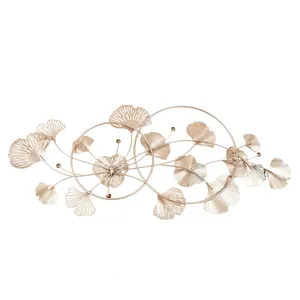 Contemporary Metal <b>Wall</b> Sculpture Floral Art <b>Decor</b> 122cm Hanging <b>Wall</b> Accent for Living Room and Bedroom - Product Image 2