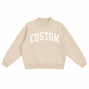 Sudadera de cuello alto estilo pulóver, ligera, de manga regular, talla personalizada, extragrande, para niñas pequeñas, para uso diario. - Product Image 1