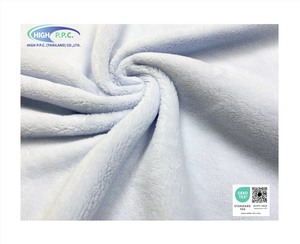Soft Baby Blue Color Knitted <b>Flannel</b> Fabric 100% Polyester Medium Weight for Blankets & Throws Baby-Garment Coat - Product Image 2