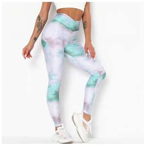 Leggings Deportivos de Yoga con Estampado por Sublimación al por Mayor, Leggings Deportivos para Gimnasio, Leggings Estampados para Mujer con Efecto Push-Up, Leggings Ajustados para Entrenamiento en Venta - Product Image 1