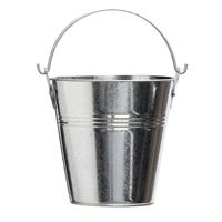 Seau en fer galvanisé au design vintage tendance avec poignée pour la décoration et le rangement de jardin et de maison, taille et forme personnalisées
