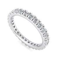Bague d'éternité en or rose avec diamants de laboratoire taille brillant pour femme, style classique de luxe, empilable, cadeau de mariage
