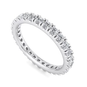 Anillo de Eternidad de Diamantes Cultivados en Laboratorio con Corte Brillante en Oro Rosa de Lujo, Apilable, para Novia, Boda, con Alto Brillo, Certificado IGI, a la Moda - Product Image 5