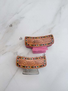 Pinzas para el Cabello de Cuero Hechas a Mano de Alta Calidad, Pinzas Elegantes de Cuero Genuino de Estilo Casual para Mujer, Accesorios para el Cabello - Product Image 1