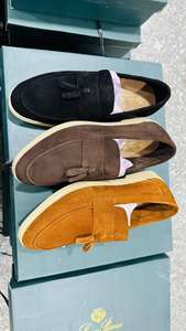 รองเท้าโลฟเฟอร์ผู้ชายแบบสวม ดีไซน์คลาสสิก หนังกลับ น้ำหนักเบา ทนทาน กันน้ำ กันลื่น เหมาะกับทุกฤดู - Product Image 2