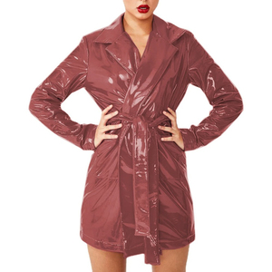 Solid Trader Top Quality Breathable Beautifully Crafted Heavy Weight Winter Protection Warm Topcoat Womens <b>Long</b> <b>Leather</b> <b>Jacket</b> - Product Image 2