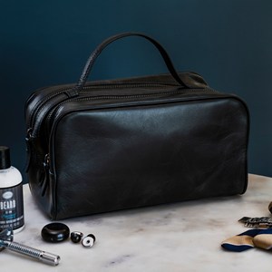 Trousse de Toilette Homme en Cuir Véritable Faite à la Main, Trousse de Voyage, Trousse de Rasage, Pochette de Toilette, Prix de Gros Mondial TYG-0240 - Product Image 6