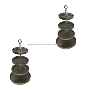 Escaparate de postres de boda de diseño moderno, elevador de pasteles de cuatro niveles, herramientas de pastel atemporales de proveedor indio - Product Image 5