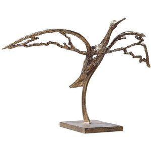 Gold Plated Coral Sculpture Artistic Tabletop Decor Handmade Coastal Style Living Room Decoration Irregular Shape 1PC - Product Image 1