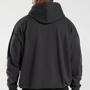 Sudadera con Capucha Negra Extra Grande para Hombre, Manga Raglán, Estilo Casual - Product Image 2