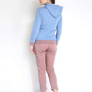 Survêtement décontracté personnalisé OEM imprimé pour femme, deux pièces, grande taille, à capuche, 100 % coton, confortable et respirant, idéal pour l'automne - Product Image 2