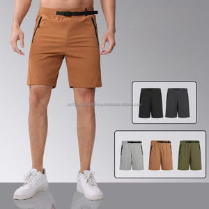 Pantalones cortos con estilo para hombre, pantalones cortos deportivos de secado rápido para correr, con bolsillo con cremallera, ropa deportiva para hombre, pantalones cortos de nailon elásticos informales - Product Image 3