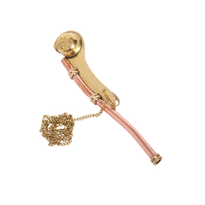 Silbato de marinero Shubham hecho a mano de latón vintage, trompeta náutica de latón macizo, regalo marítimo para coche, bicicleta, oro - Product Image 2