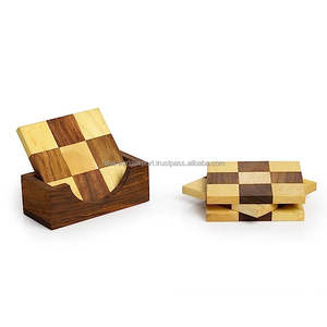 Fabricant de sous-verres carrés en bois de taille personnalisée tasses à café et à thé sous-verres en bois pour tapis de table et tampons de ménage vente en gros par FWE - Product Image 5