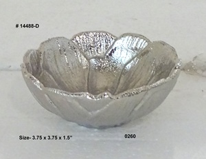Decorative Aluminum Tableware Bowl Sea Theme Bowl and Platter Serving Bowl Aluminium Decorative Objects Decor Item From India - Product Image 2