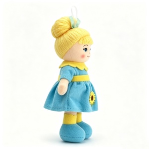 customized Mini hanging rag <b>doll</b>,blonde hair bun cloth <b>doll</b>,sunflower plush girl <b>doll</b>,fabric <b>doll</b> ornament,stuffed rag <b>doll</b> - Product Image 2