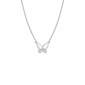 Collar con colgante de mariposa, cadena de eslabones, diseño bonito, acabado pulido minimalista para mujeres y niñas, regalo para uso diario - Product Image 1