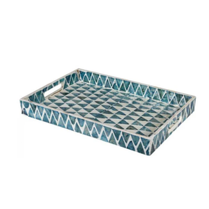 Bandeja de servir moderna de concha de capiz al por mayor, bandejas decorativas con asas para mesa de café o cena, de Vietnam - Product Image 3