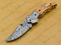 Couteau de poche pliant en acier Damas fait main, lame tranchante comme un rasoir, pour le camping, la chasse, la survie tactique, EDC