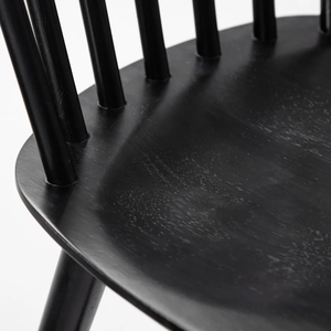 Silla de Comedor Moderna de Madera Estilo Escandinavo, Acabado Negro, Diseño Estable, Muebles para el Hogar - Product Image 5