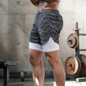 Pantalones Cortos Deportivos Casuales para Hombre 2 en 1 de Secado Rápido, con Bolsillos, Lazo para Toalla, Cintura Alta Elástica y Diseño Ecológico - Product Image 2