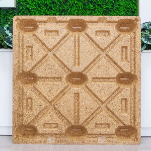 Palette en bois pressé moulé à une face, 4 voies, 1200x1100x130mm, bois recyclé, léger, empilable, transport de marchandises, exportation - Product Image 1