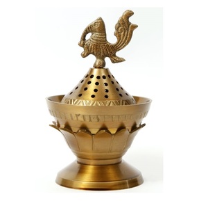 Latest Design Brass Gold Color Incense And Bakhoor Burner <b>Top</b> Quality Round Shape Incense Burner At Inexpensive Price - Product Image 4