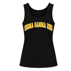 Camiseta sin mangas de verano para mujer Sigma Gamma Rho, camiseta con letras griegas de la hermandad, camiseta personalizada sin mangas, ropa deportiva informal para entrenamiento. - Product Image 1