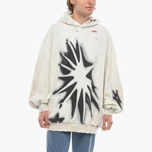 Sudadera con Capucha para Hombre, Corte Regular, Felpa Francesa de Algodón, con Estampado Digital, Hombros Caídos, para Invierno - Product Image 2