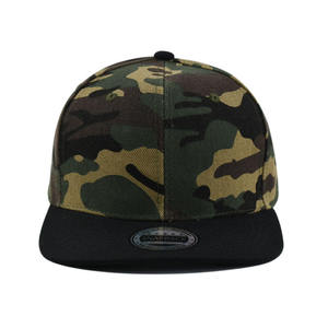 Custom Embroidery 6-Panel Camouflage Print Color-Block <b>Flat</b> Brim Baseball Cap Casual <b>Hat</b> Trendy Streetwear Caps&<b>Hats</b> - Product Image 2