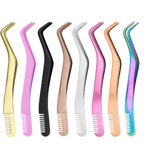 Pince à épiler applicatrice de cils en acier inoxydable, peigne de précision de 10 mm de longueur, pointe lisse pour l'épilation des sourcils, accessoires et outils - Product Image 6