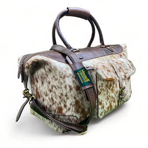 Grand sac de sport en cuir naturel en poils de vache avec sangle amovible pour le sport et le voyage - Product Image 6