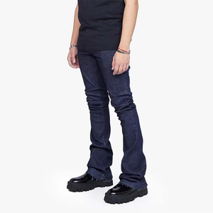 Jeans pour hommes, coupe classique droite, extensible, bleu foncé, décontracté, pantalon en denim, jeans slim pour gentleman - Product Image 6