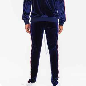 New Arrival Wide Leg Flared Pants Set Trendy High Waist Streetwear Outfit Modern Style <b>Women</b> Velvet Track Suit - Product Image 6