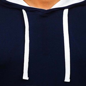 Sudaderas con Capucha para Hombre, Color Azul Marino, OEM ODM, Hechas a Medida, de Algodón, Transpirables, de Manga Corta, Bordadas, Ecológicas, de Secado Rápido, para Otoño - Product Image 5