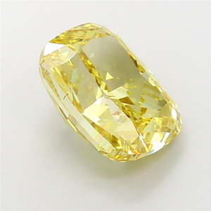 Diamante suelto de laboratorio con corte brillante tipo cojín, color amarillo intenso, certificado CVD, excelente elección para joyería fina. - Product Image 4