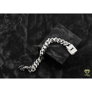 Designer Moissanite Diamond Cuban <b>Bracelet</b> Made in 925 <b>Sterling</b> <b>Silver</b> Featuring Baguette Iced Links and Premium Hip Hop Jewelry - Product Image 5