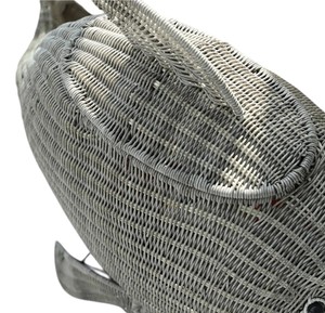 Panier de rangement en rotin naturel en forme de poisson, design rustique écologique, décoration d'intérieur - Product Image 4