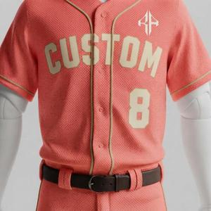 Uniforme de Béisbol con Estampado por Transferencia de Calor y Logotipo Blanco, 100% Poliéster de Alta Calidad, Manga Corta, Transpirable y de Secado Rápido para Hombre - Product Image 6