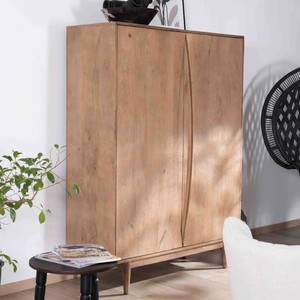 Vandana Urban Balance Two-door <b>cabinet</b> in solid mango wood, contemporary style Cabure - Product Image 2