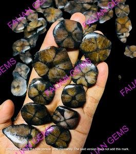 Natural Chiastolite Loose Gemstone Cabochon High Grade Quality Flat <b>Back</b> All Shape <b>Silver</b> Jewelry Pendant Making Stones Third - Product Image 2
