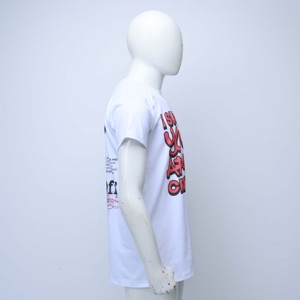 T-shirt blanc pour homme 100 % coton à manches courtes, coupe classique, col rond, décontracté, respirant, en jersey, avec motif 'Je soutiens les jeunes créateurs africains' - Product Image 4